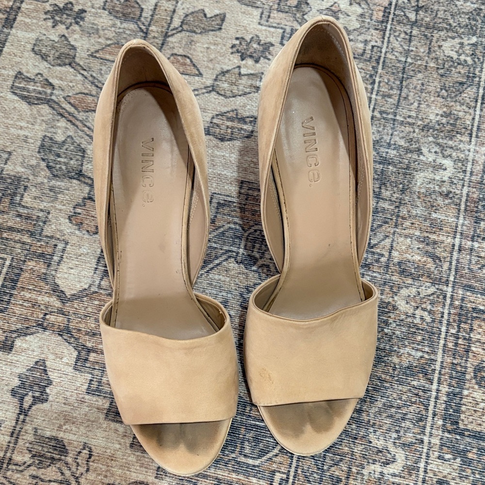 Vince Women's Beige Open-Toe Heels